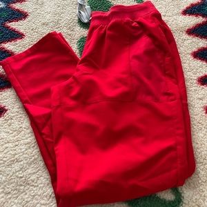 Figs scrub pants/ color pop red